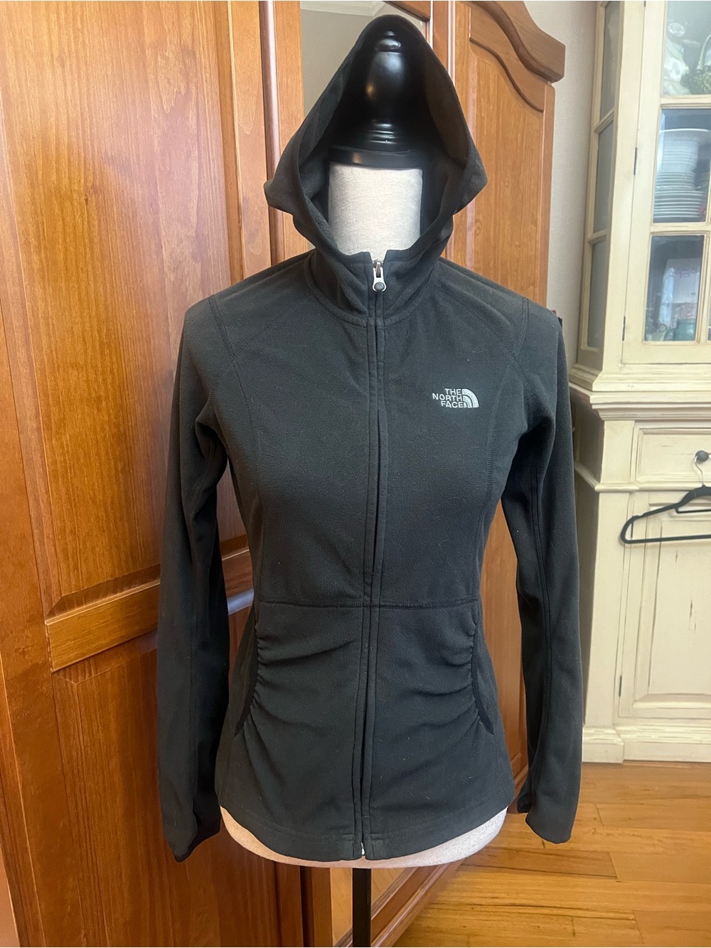 The North Face Women's Black Zip-Up Hooded Fleece Jacket
